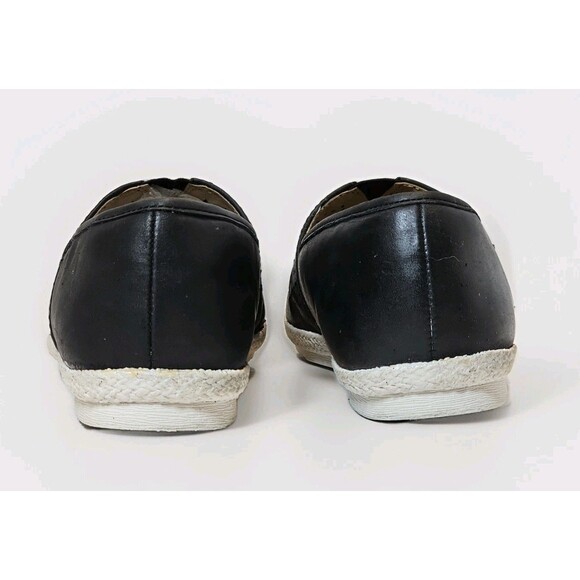 Earth Spirit Black Perforated Faux Leather Loafers Women's sz 9 EUC - Picture 4 of 10